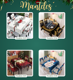 Mantel Navideño + Fundas de Sillas
